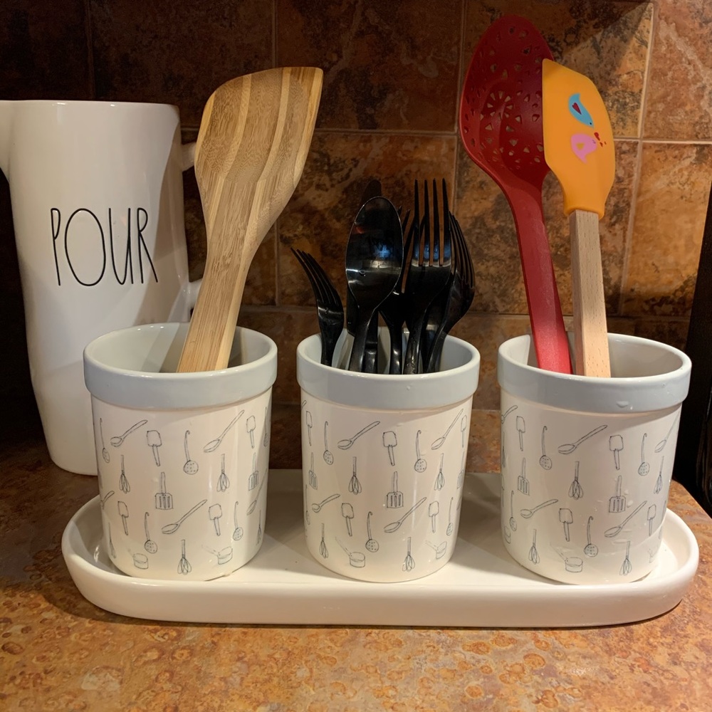Rae Dunn Magenta Home Utensil Holder